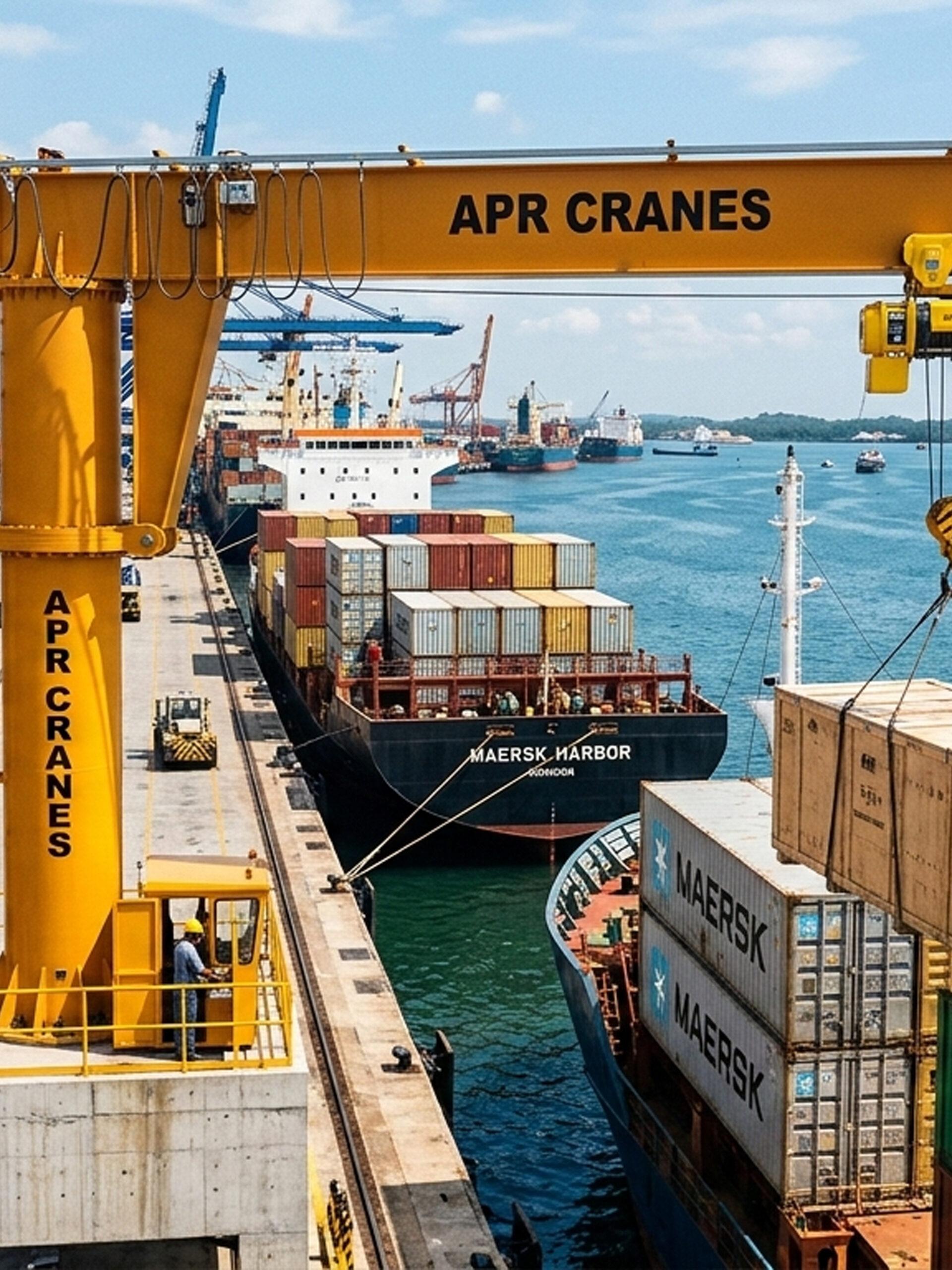 apr cranes at port